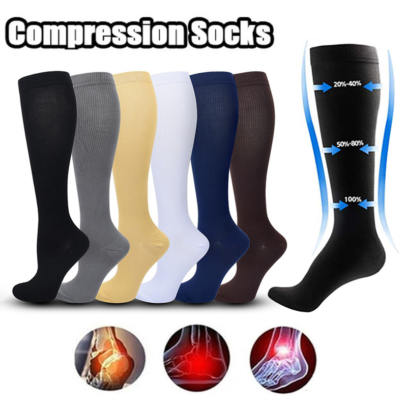Compression Sock Medical - 1 ペアの女性用 & 男性用着圧ソックス 15-20 MMHg