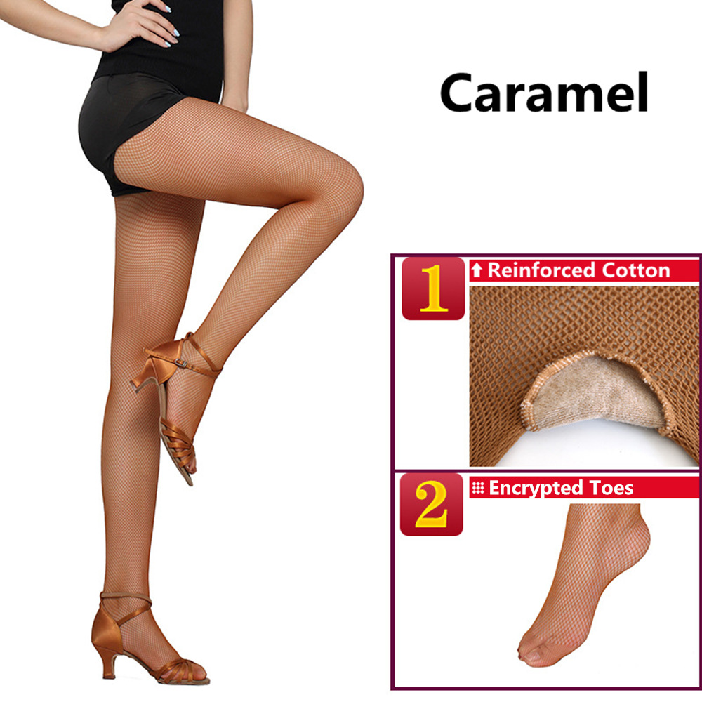 プロのラテンダンス漁網ソックスネット股ラテンダンス衣類付属品 - Fishnet Stocking Women のレビューと価格