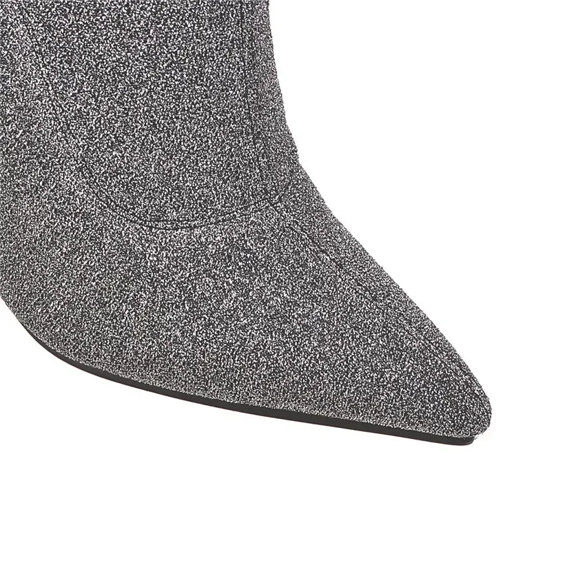 女性用ヒョウオーバーニーソックスブーツ、先のとがったつま先、 - No Show Sock Women のレビューと価格